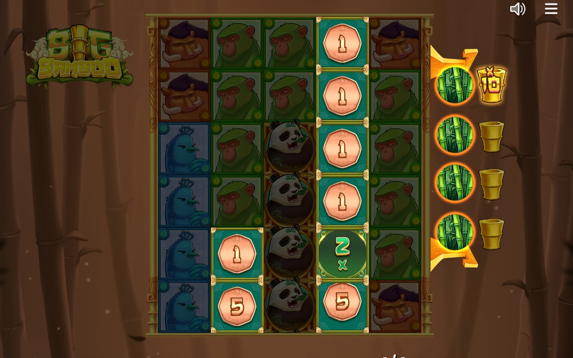 Free Games-snurrar medan lågsymboler omvandlas till bamboo