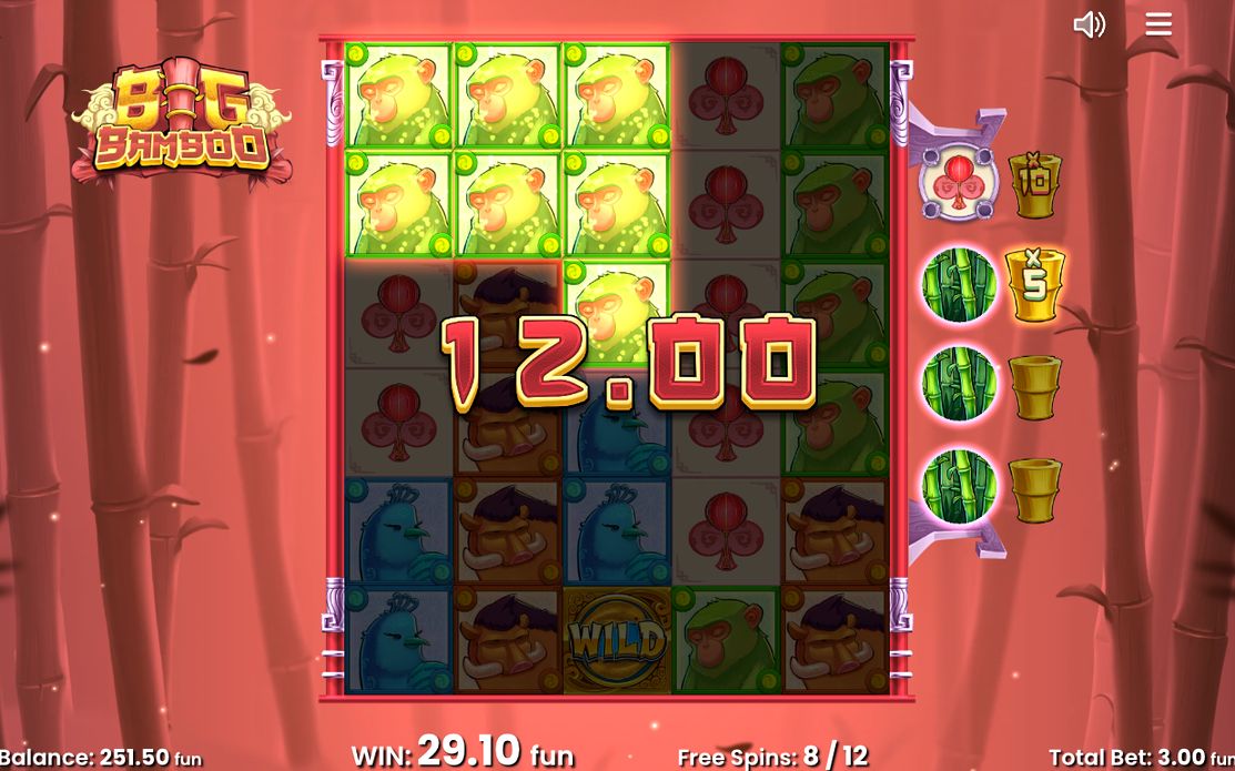 Free Games med Low Symbol-mätaren till höger